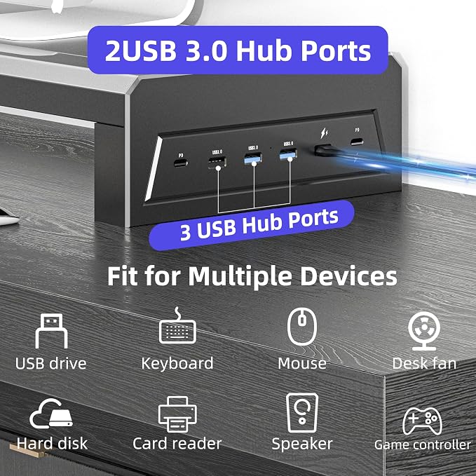 Computer monitor stand (USB Hub Fast Charging Version, 700mm)