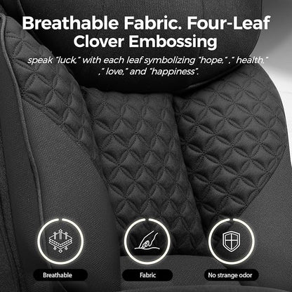 GTPLAYER Big and Tall Office Chair, High Back Computer Gaming Chair with Ergonomic Lumbar Support &Pocket Spring Cushion for Lower Back Pain Relief, Fabric Executive Chair with Foot Rest, Black
