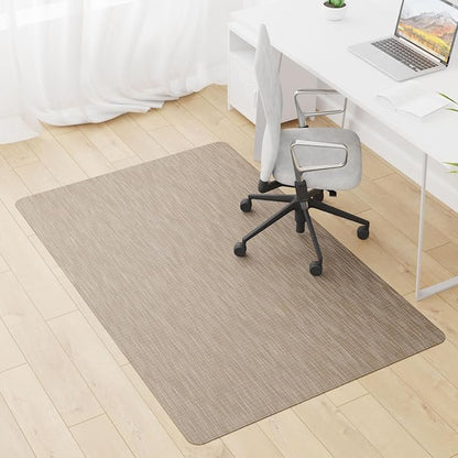 Office Chair Mat, 46" x 60" Computer Chair Mat for Hardwood Floor, Non-Curve Anti Slip Hard Floor Protector for Rolling Chair, PVC Mat Desk Rug for Home Office