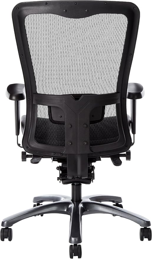 Office Star ProGrid High Back Breathable Back and Seat Manager's Office Chair with Adjustable Lumbar Support, Black