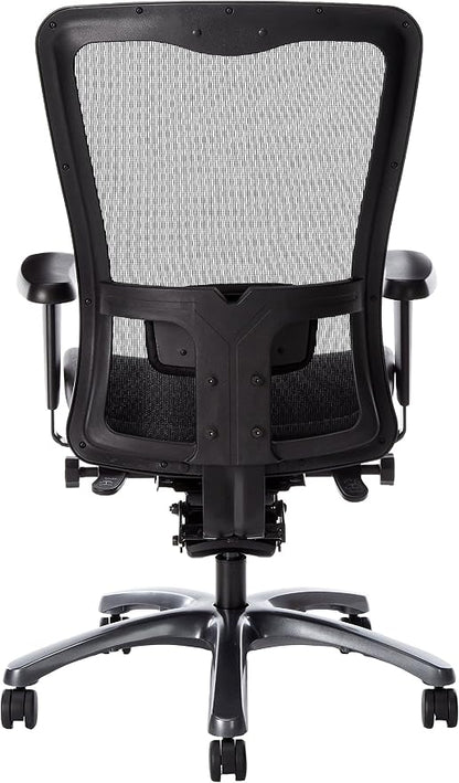 Office Star ProGrid High Back Breathable Back and Seat Manager's Office Chair with Adjustable Lumbar Support, Black