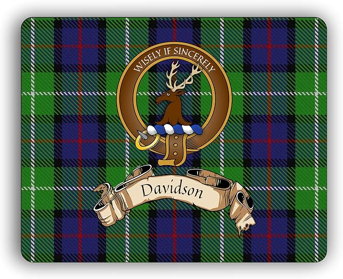 Scottish Clan Davidson of Tulloch Tartan Crest Computer Mouse Pad
