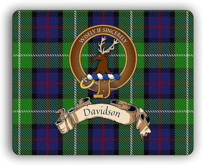 Scottish Clan Davidson of Tulloch Tartan Crest Computer Mouse Pad