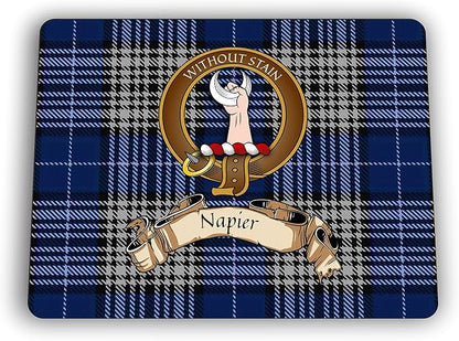 Napier Scottish Clan Tartan Crest Computer Mouse Pad