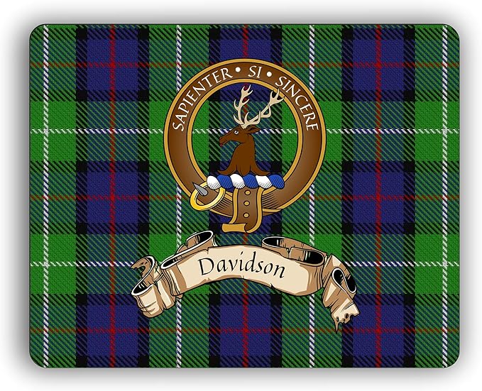 Scottish Clan Davidson of Tulloch Tartan Crest Computer Mouse Pad