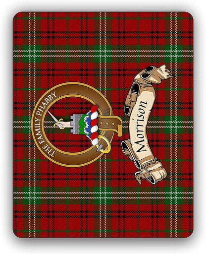 Morrison Scottish Clan Tartan Crest Computer Mouse Pad