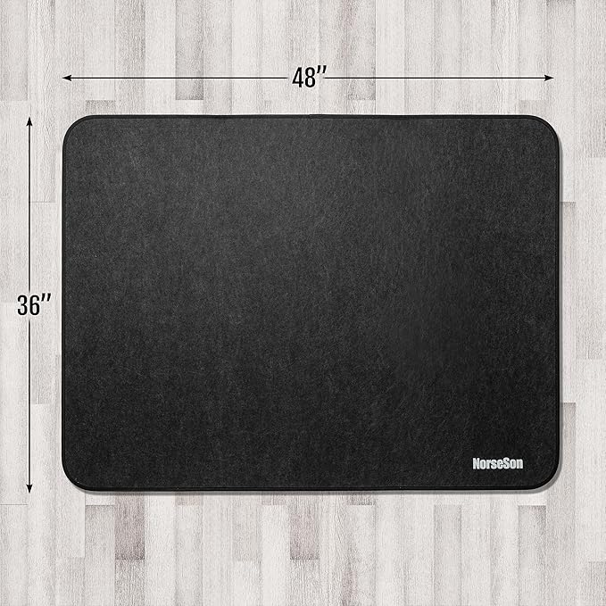 Chair Mat for Carpet | Multi-Surface, Anti-Curl Floor Protector for Office Desk Chair or Rolling Gaming Chair Mat | 48" x 36" Dark Gray — 3X Thicker Than Standard Floor Mats at 0.25"