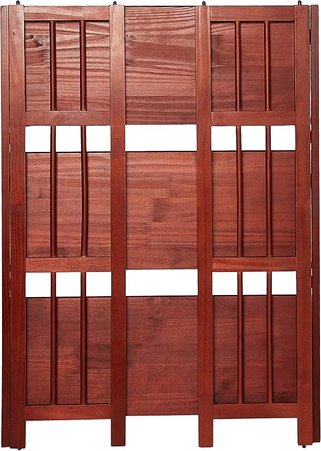 Casual Home 3-Shelf Folding Stackable Bookcase (27.5" Wide)-Mahagony