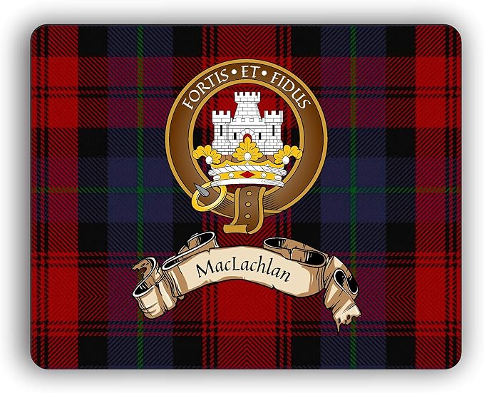 MacLachlan Scottish Clan Tartan Crest Computer Mouse Pad