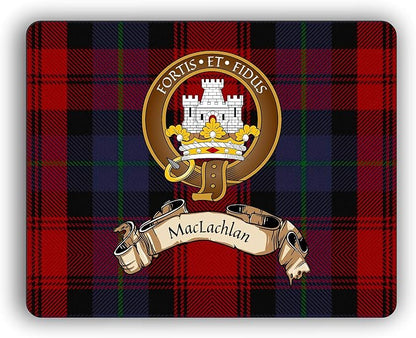 MacLachlan Scottish Clan Tartan Crest Computer Mouse Pad