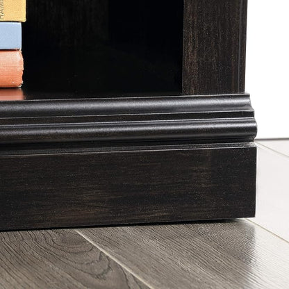 Sauder 3 Tier Book Shelf Wooden Bookcase Multipurpose Bookshelf for Home Office, Living Room, in Estate Black | Multipurpose