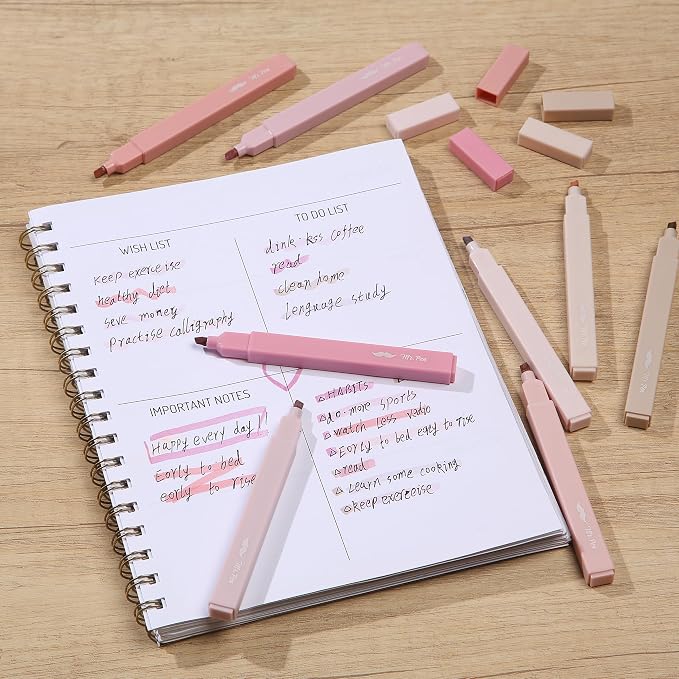Mr. Pen- Aesthetic Highlighters No Bleed, 8 Pack, Pastel Colors, Chisel Tip | Cute Highlighters Assorted Colors for Journaling, Highlighting, Underlining, Fast Dry, Back to School Supplies