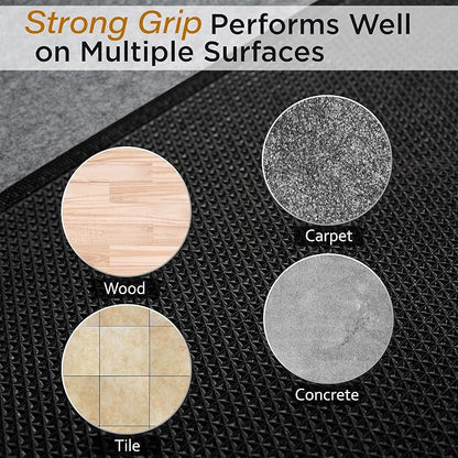 Chair Mat for Carpet | Multi-Surface, Anti-Curl Floor Protector for Office Desk Chair or Rolling Gaming Chair Mat | 48" x 36" Gray — 3X Thicker Than Standard Floor Mats at 0.25"