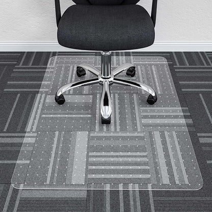 Office Chair Mat, 30" x 48" Clear Carpet Chair Mats for Low Pile Carpeted Floors Home Office, Studded Floor Mat for Office Chair on Carpet