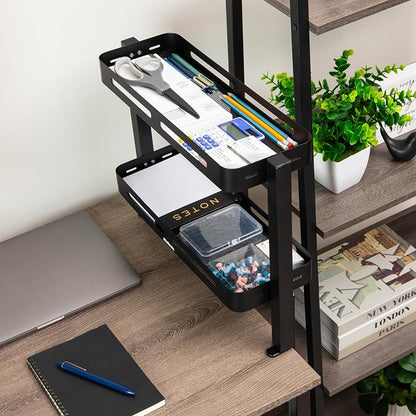 Mind Reader 2-Tier Desk Organizer with Clamp, Accessory Shelf