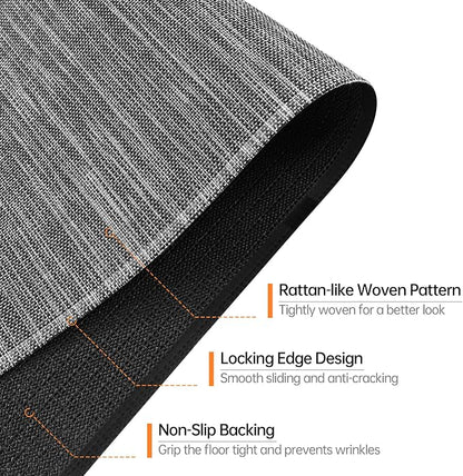 Office Chair Mat, 46" x 72" Computer Chair Mat for Hardwood Floor, Non-Curve Anti Slip Hard Floor Protector for Rolling Chair, PVC Mat Desk Rug for Home Office