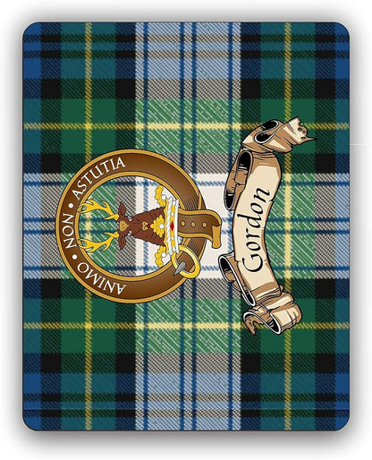 Scottish Clan Gordon Dress Tartan Crest Computer Mouse Pad