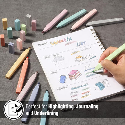 Mr. Pen- Aesthetic Bible Highlighters No Bleed Through, 10 Pack | Retro Colors, Cute Highlighter for Journaling Supplies and School Accessories, Bible Highlighters and Pens No Bleed