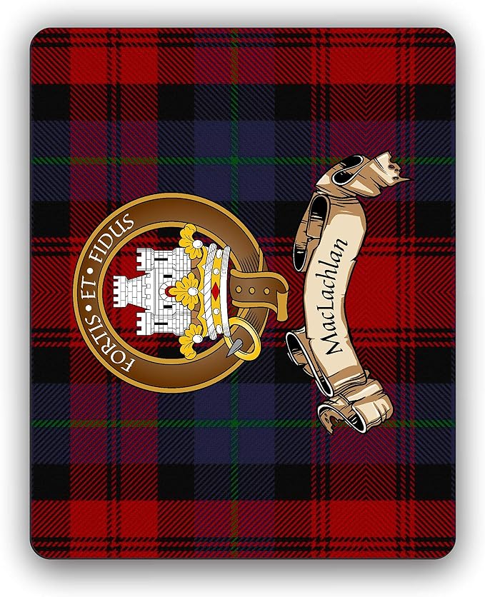 MacLachlan Scottish Clan Tartan Crest Computer Mouse Pad