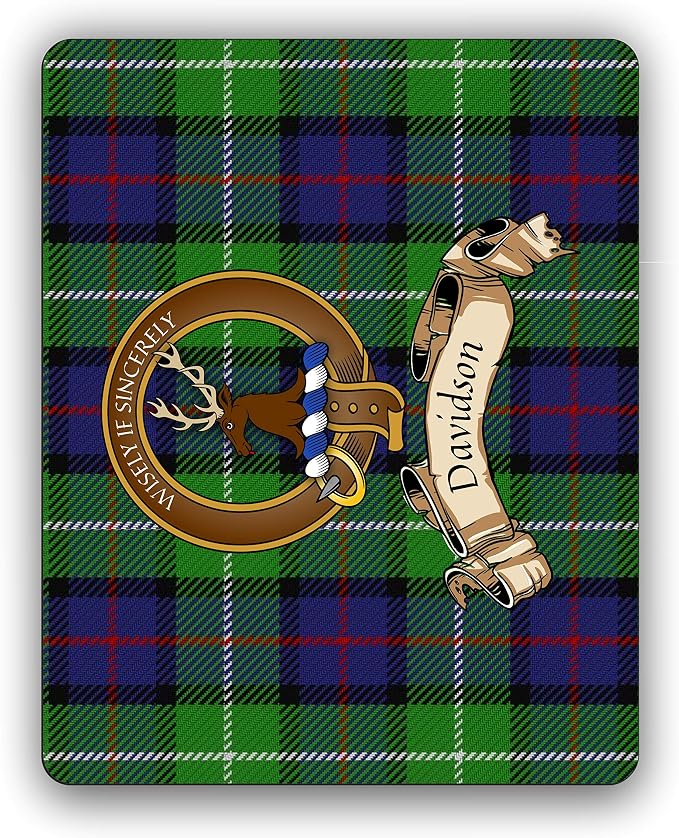 Scottish Clan Davidson of Tulloch Tartan Crest Computer Mouse Pad