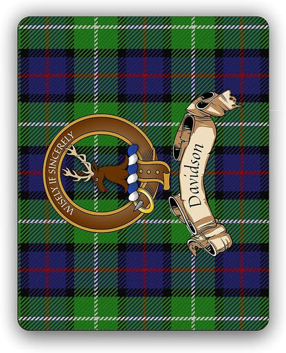 Scottish Clan Davidson of Tulloch Tartan Crest Computer Mouse Pad