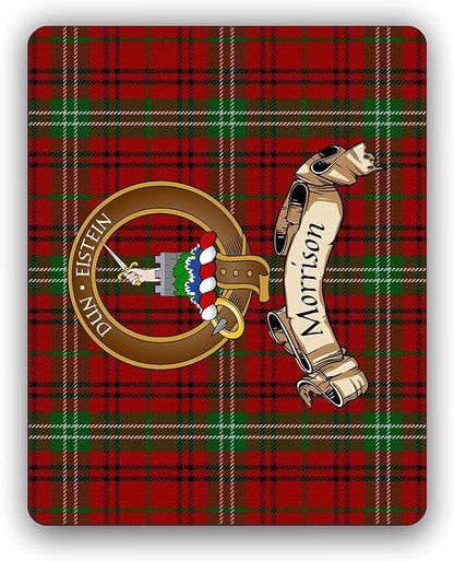Morrison Scottish Clan Tartan Crest Computer Mouse Pad