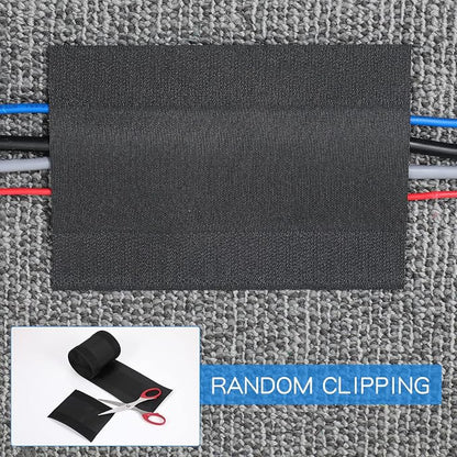 WILLBOND Carpet Cord Cover Cable Protector Floor Cover Cable Protector Management Only for Commercial Office Carpet(59.06 ft,Black)