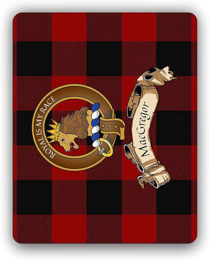 MacGregor Scottish Clan Rob Roy Tartan Crest Computer Mouse Pad