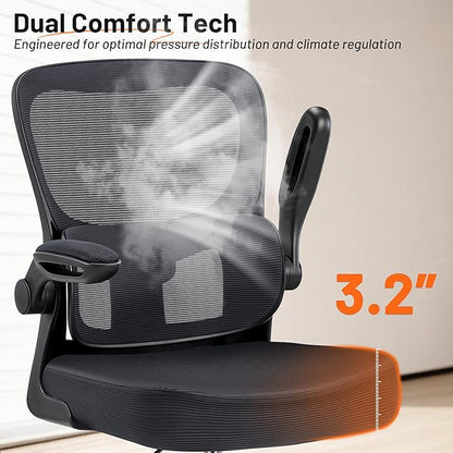 AreShark Drafting Office Chair - Ergonomic Tall Office Chair with Adjustable Footrest Ring - Counter Height Adjustable Rolling Standing Desk Chair with Lumbar Support and Flip-up Armrests for Home