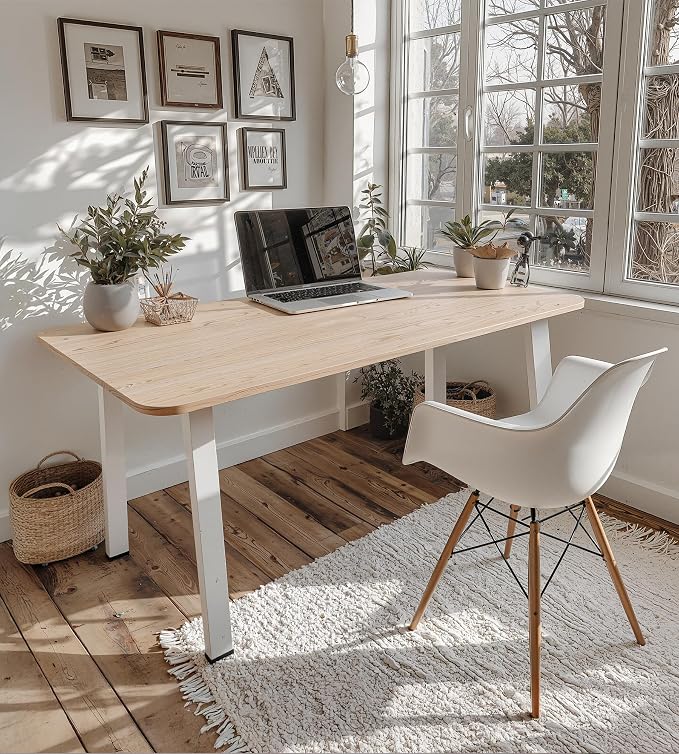 Modular Computer Office Desk, Modern Style Small Study Writing Workstation Table for Home & Business, Large (55" x 28")