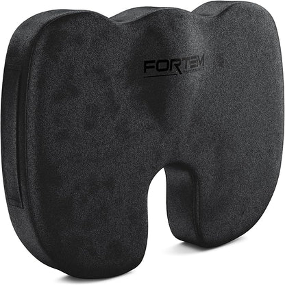 FORTEM Seat Cushion, Office Chair Cushion, Memory Foam Car Seat Cushions, Sciatica Coccyx Tailbone Pain Relief, Chair Cushions for Back Support, Sitting Pad for Gaming, Washable Cover, Non Slip, XL
