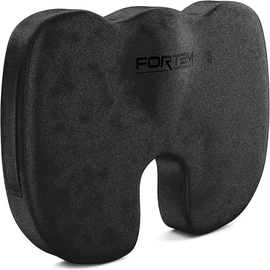 FORTEM Seat Cushion, Office Chair Cushion, Memory Foam Car Seat Cushions, Sciatica Coccyx Tailbone Pain Relief, Chair Cushions for Back Support, Sitting Pad for Gaming, Washable Cover, Non Slip, XL