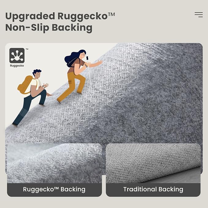 Valenrug 3x5 Rug - Stain Resistant 3x5 Entryway Rugs, Non Slip High-Low Pile Textured Area Rugs for Living, Bedroom,Entryway, Folable Machine Washable Rug (3'x5', Beige)