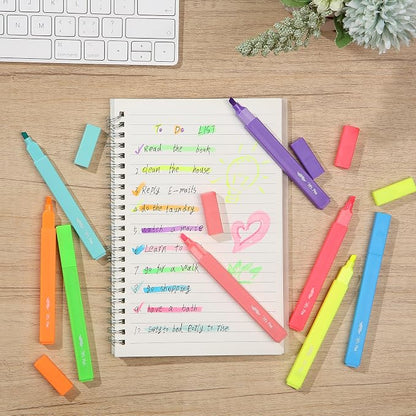 Mr. Pen- Aesthetic Highlighters No Bleed, 8 Pack, Vibrant Colors | Chisel Tip, Cute Highlighters Assorted Colors for Journaling, Highlighting, Underlining, Fast Dry, Back to School Supplies