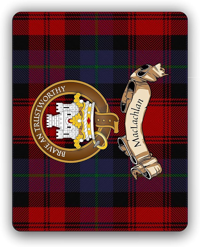 MacLachlan Scottish Clan Tartan Crest Computer Mouse Pad