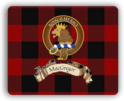 MacGregor Scottish Clan Rob Roy Tartan Crest Computer Mouse Pad