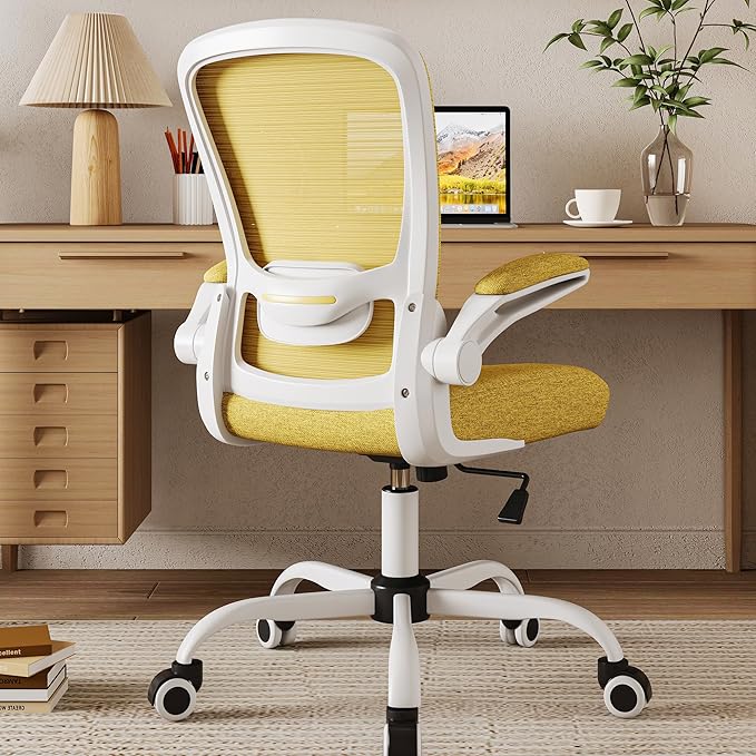 Mimoglad Ergonomic High Back Mesh Office Chair, Adjustable Lumbar Support, Thickened Seat Cushion (Modern, Jasmine)