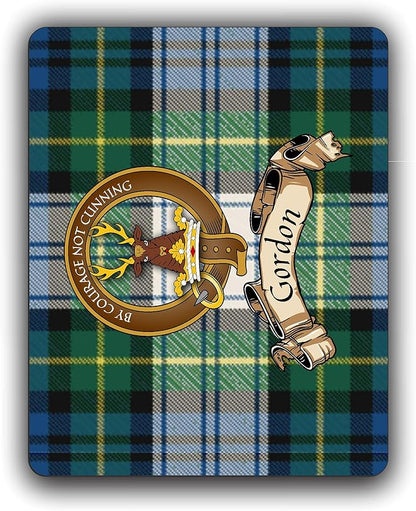 Scottish Clan Gordon Dress Tartan Crest Computer Mouse Pad