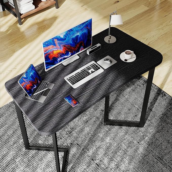 Funecy Computer Desk 40 Inch Small Table for Office,Modern Simple Style Writing Study Work Gaming Table for Home Office (Black)