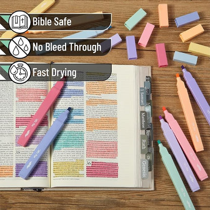 Mr. Pen- Aesthetic Bible Highlighters No Bleed Through, 10 Pack | Assorted Colors, Cute Highlighter for Journaling Supplies and School Accessories, Bible Highlighters and Pens No Bleed