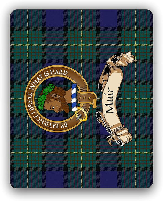 Muir Scottish Clan Tartan Crest Computer Mouse Pad