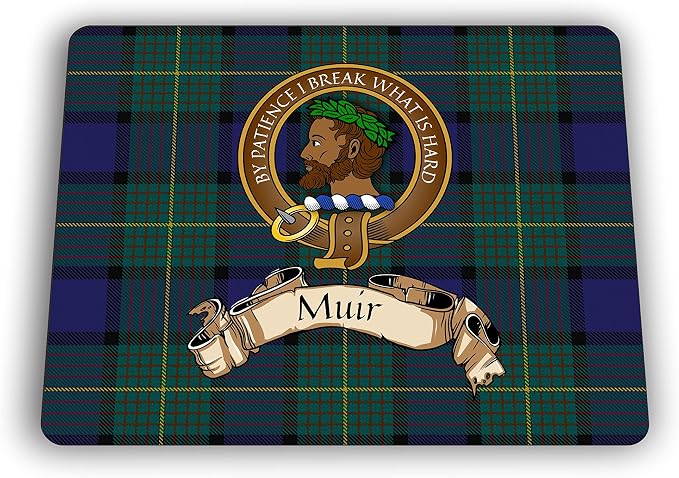 Muir Scottish Clan Tartan Crest Computer Mouse Pad