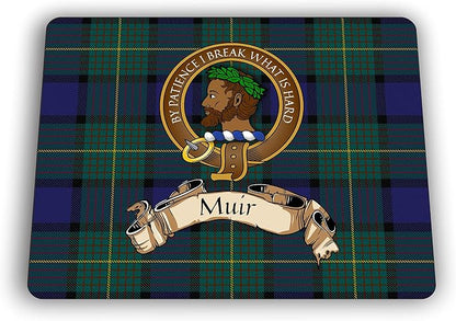 Muir Scottish Clan Tartan Crest Computer Mouse Pad