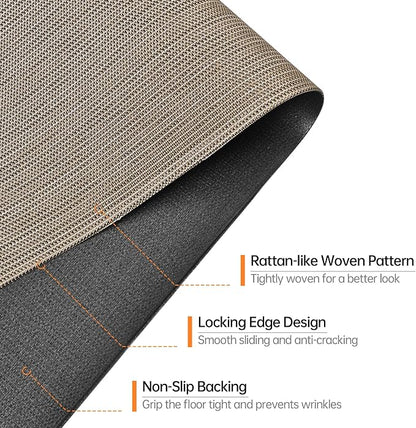 Office Chair Mat, 30" x 48" Computer Chair Mat for Hardwood Floor, Non-Curve Anti Slip Hard Floor Protector for Rolling Chair, PVC Mat Desk Rug for Home Office