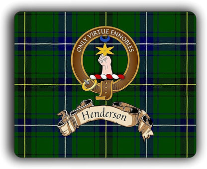 Henderson Scottish Clan Tartan Crest Computer Mouse Pad