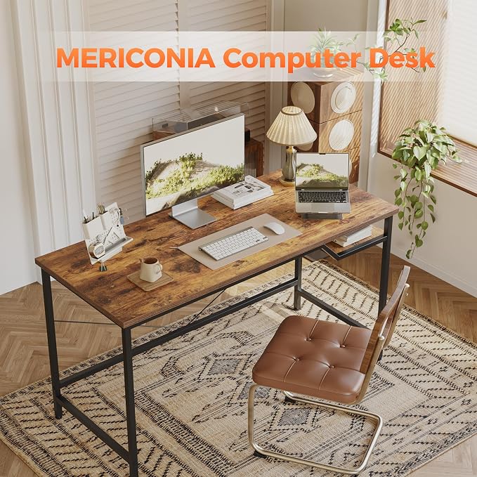 Mericonia 48 inch Computer Desk, Gaming Desk for Small Spaces, Modern Simple Style Table for Home Office, Study Student Writing Table