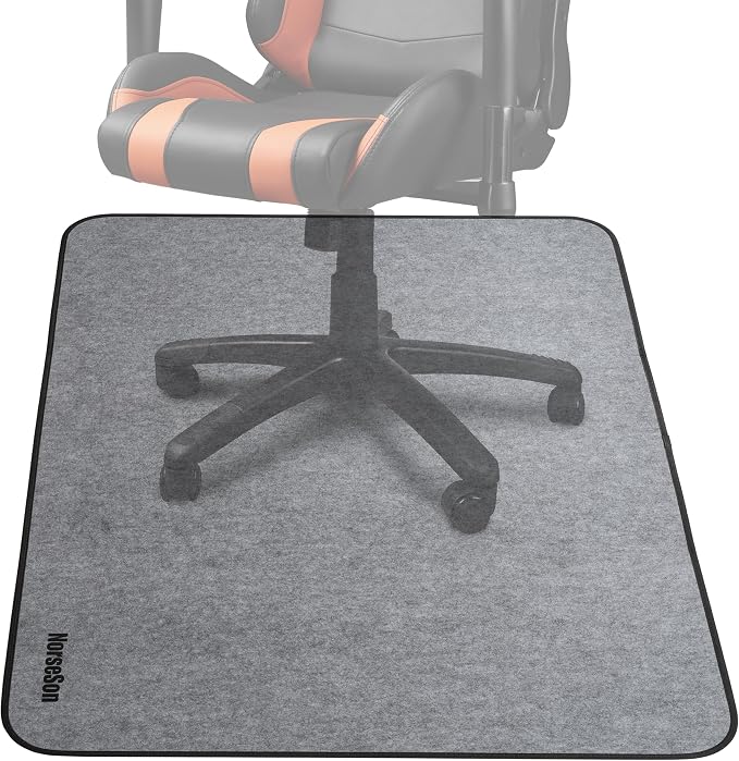 Chair Mat for Carpet | Multi-Surface, Anti-Curl Floor Protector for Office Desk Chair or Rolling Gaming Chair Mat | 48" x 36" Gray — 3X Thicker Than Standard Floor Mats at 0.25"