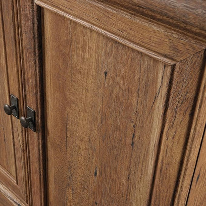 Sauder Palladia Bookcase with Doors, Multiroom Storage, Library Bookcase, Vintage Oak Finish