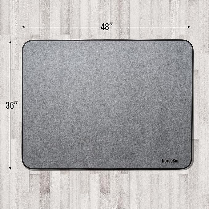 Chair Mat for Carpet | Multi-Surface, Anti-Curl Floor Protector for Office Desk Chair or Rolling Gaming Chair Mat | 48" x 36" Gray — 3X Thicker Than Standard Floor Mats at 0.25"