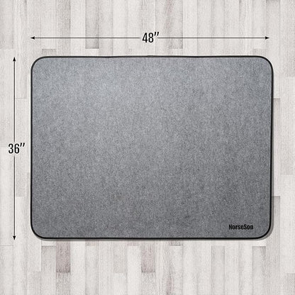 Chair Mat for Carpet | Multi-Surface, Anti-Curl Floor Protector for Office Desk Chair or Rolling Gaming Chair Mat | 48" x 36" Gray — 3X Thicker Than Standard Floor Mats at 0.25"